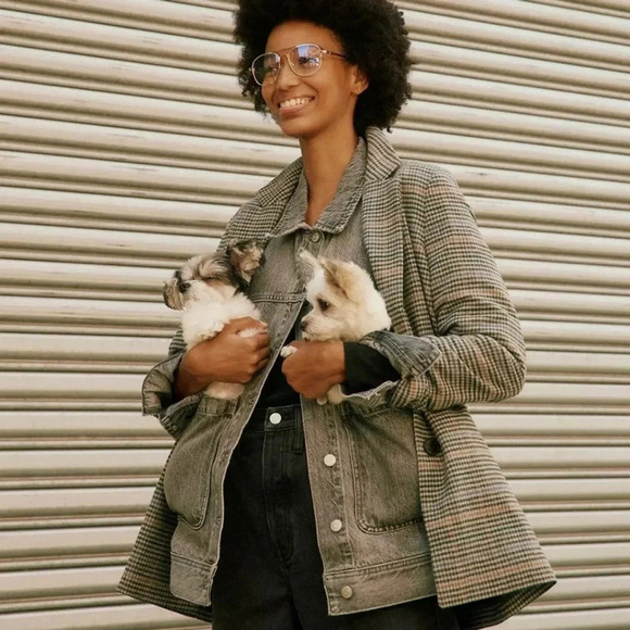 NWT Madewell Dorset Blazer in Bowne Plaid - Picture 10 of 11